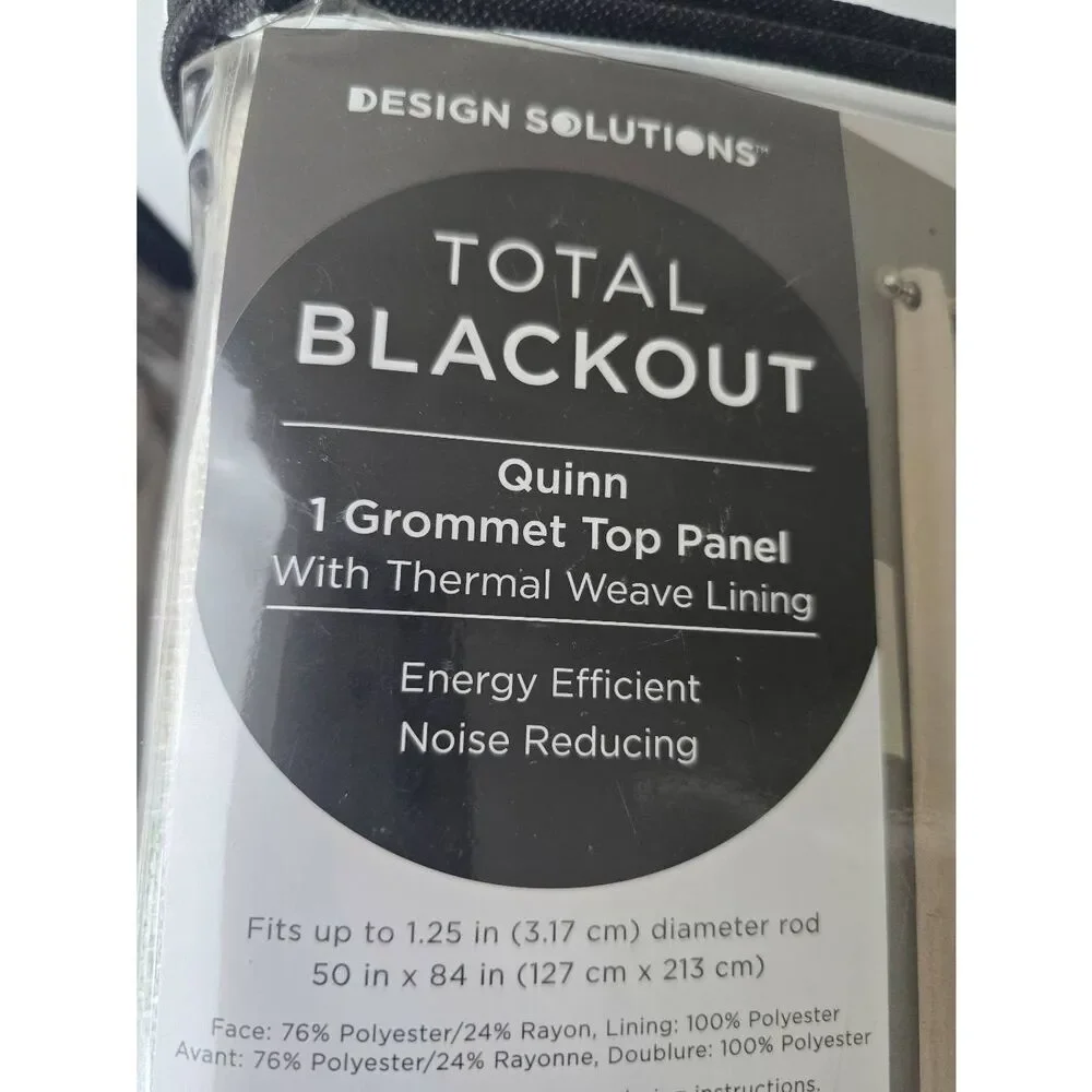 Design Solutions Total Black Out Panels 2 Panels in Linen